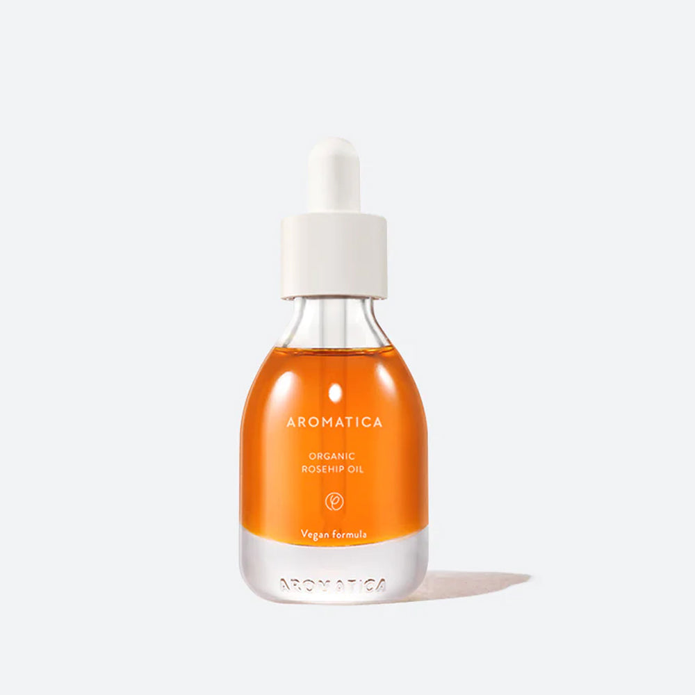 Aromatica Organic Rosehip Oil asian authentic genuine original korean skincare montreal toronto calgary canada thekshop thekshop.ca natural organic vegan cruelty-free cosmetics kbeauty vancouver free shipping clean beauty routine skin makeup kpop stayz stan fandom photocard stray kids treasure ateez atiny