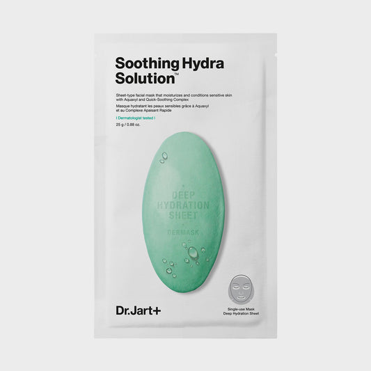 Dr.Jart+ Dermask Water Jet Soothing Hydra Solution asian authentic genuine original korean skincare montreal toronto calgary canada thekshop thekshop.ca natural organic vegan cruelty-free cosmetics kbeauty vancouver free shipping clean beauty routine skin makeup