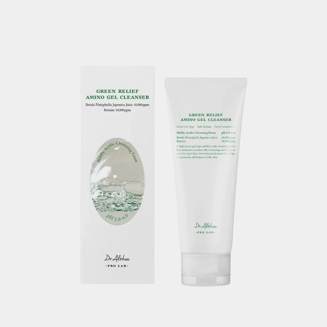 Dr. Althea Green Relief Amino Gel Cleanser asian authentic genuine original korean skincare montreal toronto calgary canada thekshop thekshop.ca natural organic vegan cruelty-free cosmetics kbeauty vancouver free shipping clean beauty routine skin makeup kpop stayz stan fandom photocard stray kids treasure ateez atiny dix30 brossard ddo st-bruno new store