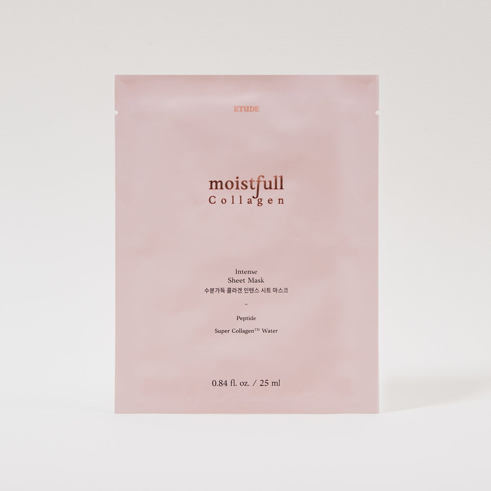 Etude Moistfull Collagen Intense Sheet Mask asian authentic genuine original korean skincare montreal toronto calgary canada thekshop thekshop.ca natural organic vegan cruelty-free cosmetics kbeauty vancouver free shipping clean beauty routine skin makeup kpop stayz stan fandom photocard stray kids treasure ateez atiny