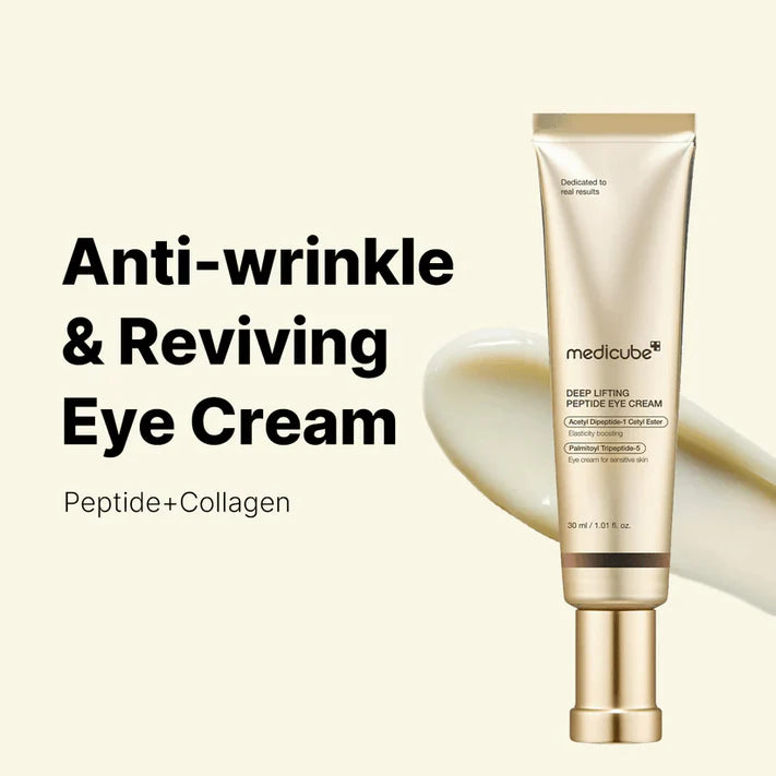 medicube Deep Lifting Peptide Eye Cream asian authentic genuine original korean skincare montreal toronto calgary canada thekshop thekshop.ca natural organic vegan cruelty-free cosmetics kbeauty vancouver free shipping clean beauty routine skin makeup kpop stayz stan fandom photocard stray kids treasure ateez atiny dix30 brossard ddo st-bruno new store new packaging