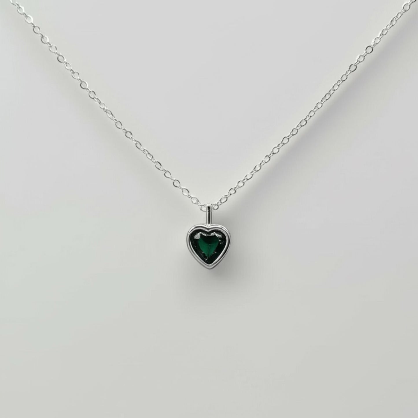 Collier eonni Eternal Love Heart en argent sterling 925 avec zircone cubique