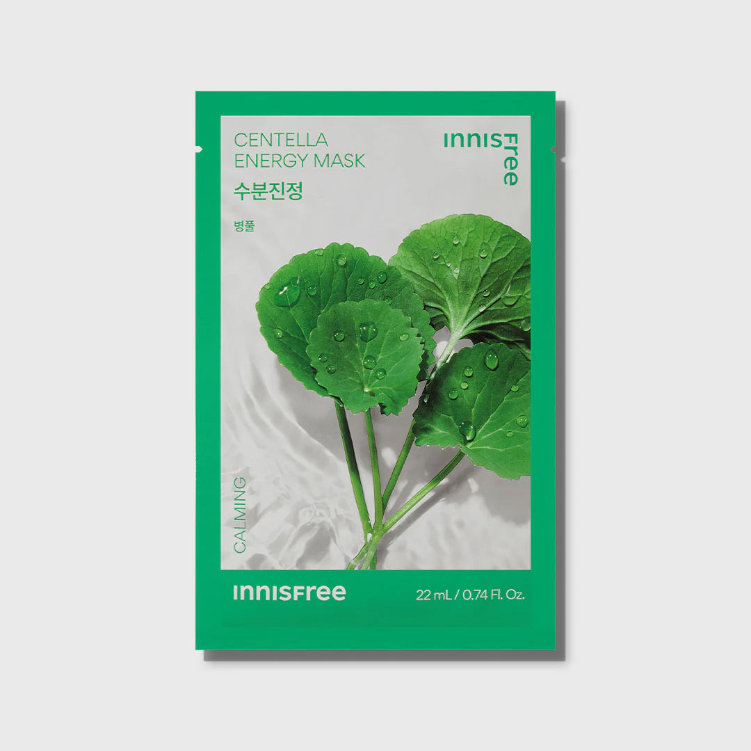 Innisfree Energy Sheet Mask Centella asian authentic genuine original korean skincare montreal toronto calgary canada thekshop thekshop.ca natural organic vegan cruelty-free cosmetics kbeauty vancouver free shipping clean beauty routine skin makeup kpop stayz stan fandom photocard stray kids treasure ateez atiny dix30 brossard ddo royal mount st-bruno new store