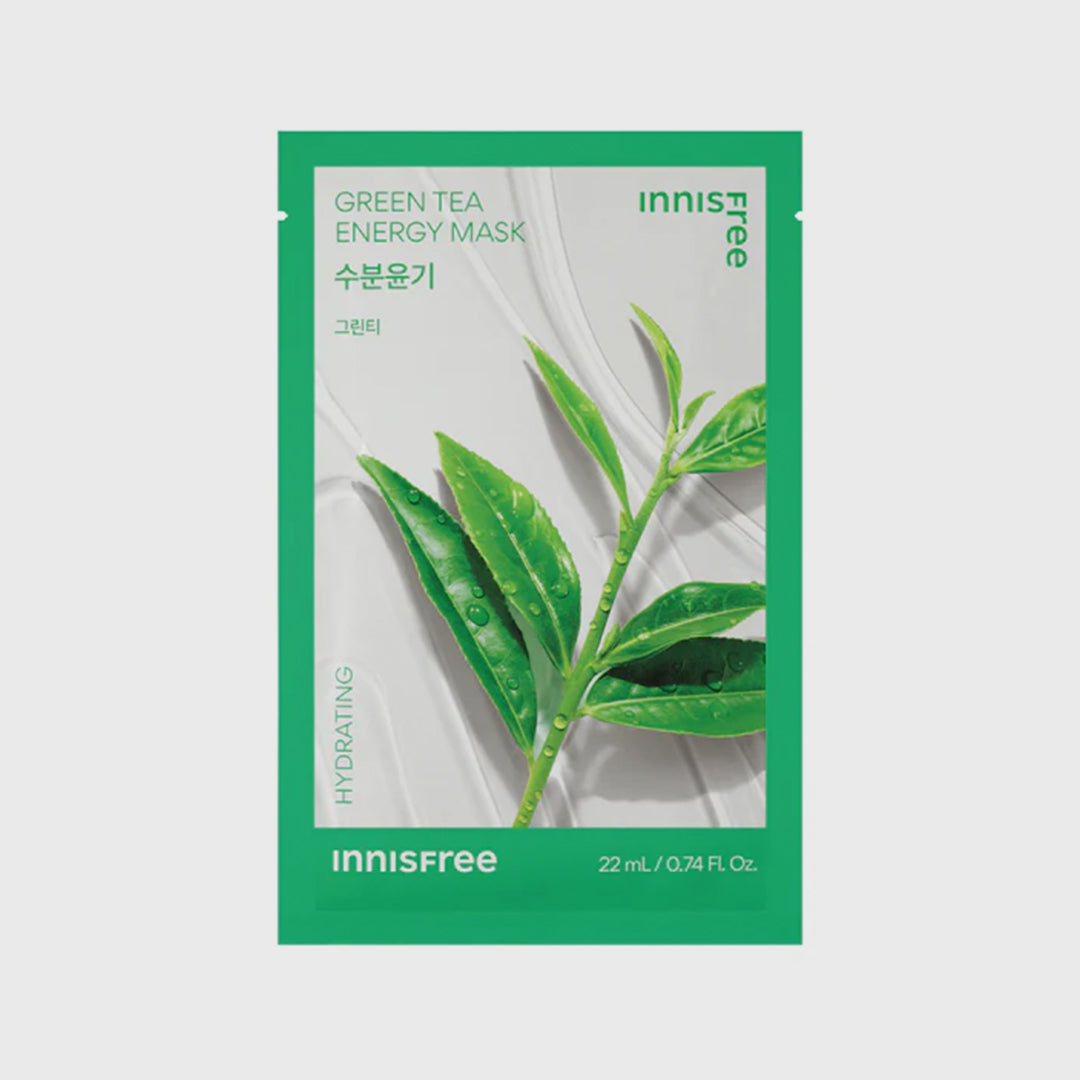 Innisfree Energy Sheet Mask Green Tea asian authentic genuine original korean skincare montreal toronto calgary canada thekshop thekshop.ca natural organic vegan cruelty-free cosmetics kbeauty vancouver free shipping clean beauty routine skin makeup kpop stayz stan fandom photocard stray kids treasure ateez atiny dix30 brossard ddo royal mount st-bruno new store