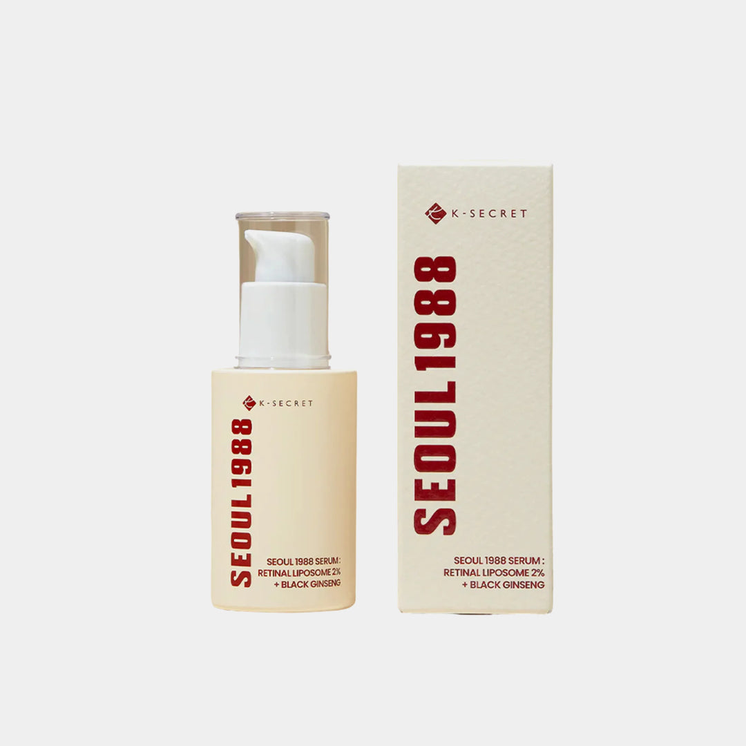 KSECRET SEOUL 1988 Serum Retinal Liposome 2% + Black Ginseng asian authentic genuine original korean skincare montreal toronto calgary canada thekshop thekshop.ca natural organic vegan cruelty-free cosmetics kbeauty vancouver free shipping clean beauty routine skin makeup kpop stayz stan fandom photocard stray kids treasure ateez atiny dix30 brossard ddo st-bruno new store
