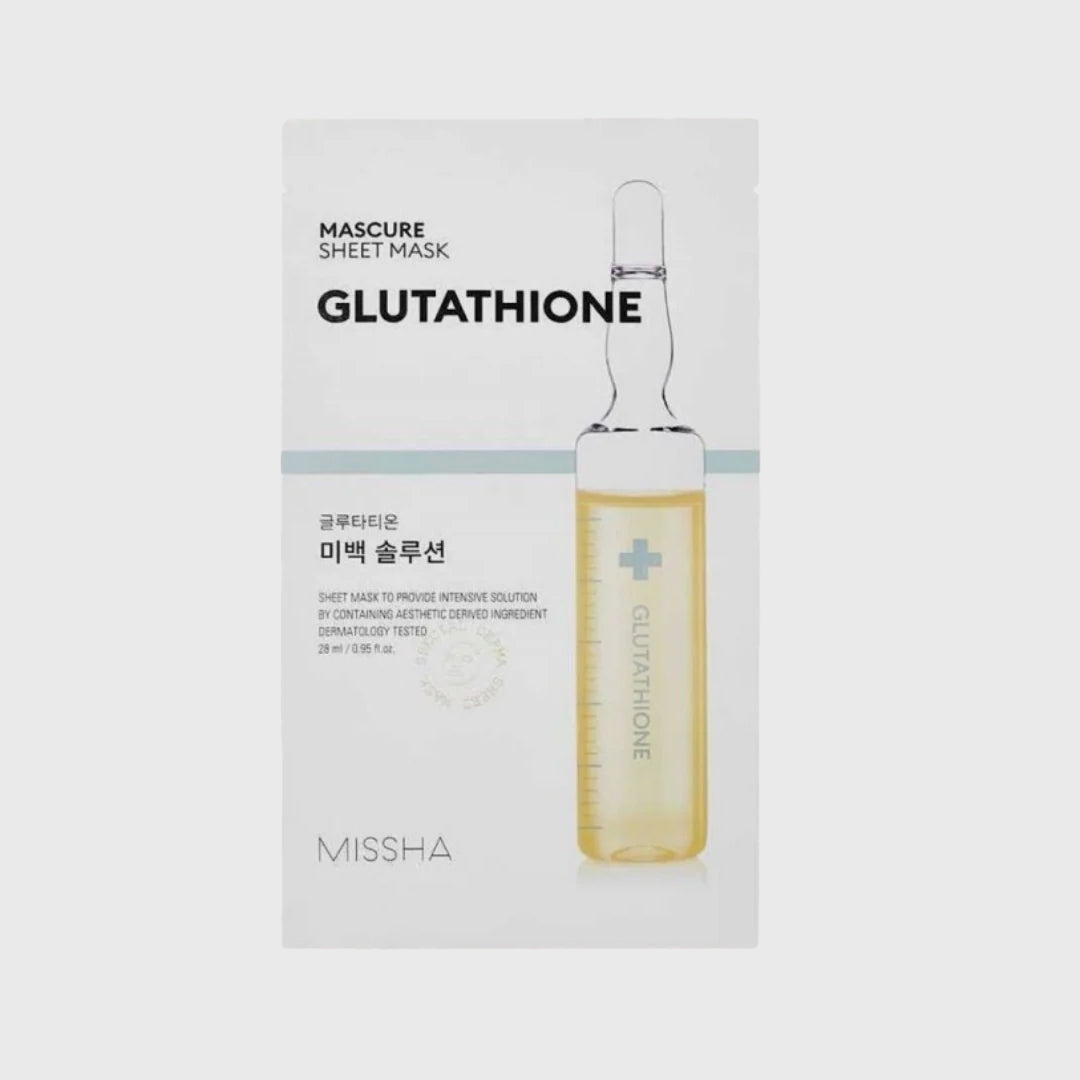 MISSHA Mascure Sheet Mask Glutathione asian authentic genuine original korean skincare montreal toronto calgary canada thekshop thekshop.ca natural organic vegan cruelty-free cosmetics kbeauty vancouver free shipping clean beauty routine skin makeup kpop stayz stan fandom photocard stray kids treasure ateez atiny dix30 brossard ddo royal mount st-bruno new store