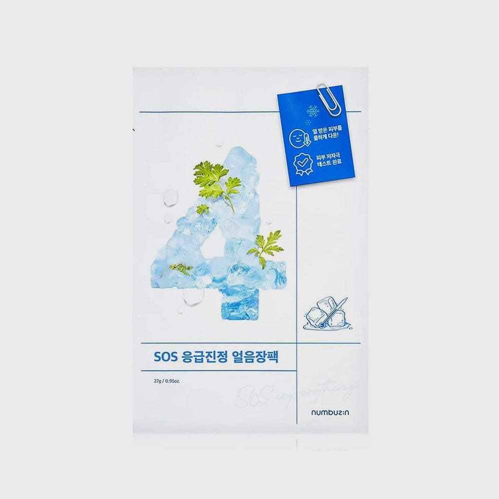 numbuzin No.4 SOS Icy Soothing Sheet Mask asian authentic genuine original korean skincare montreal toronto calgary canada thekshop thekshop.ca natural organic vegan cruelty-free cosmetics kbeauty vancouver free shipping clean beauty routine skin makeup kpop stayz stan fandom photocard stray kids treasure ateez atiny dix30 brossard
