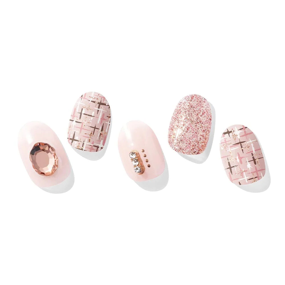 ohora Semi Cured Gel Nail Strips N Coco Tweed diy gel extension manicure design art asian authentic genuine original korean skincare montreal toronto calgary canada thekshop thekshop.ca natural organic vegan cruelty-free cosmetics kbeauty vancouver free shipping clean beauty routine skin makeup
