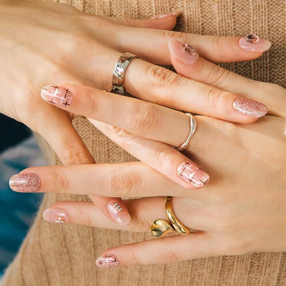 ohora Semi Cured Gel Nail Strips N Coco Tweed diy gel extension manicure design art asian authentic genuine original korean skincare montreal toronto calgary canada thekshop thekshop.ca natural organic vegan cruelty-free cosmetics kbeauty vancouver free shipping clean beauty routine skin makeup