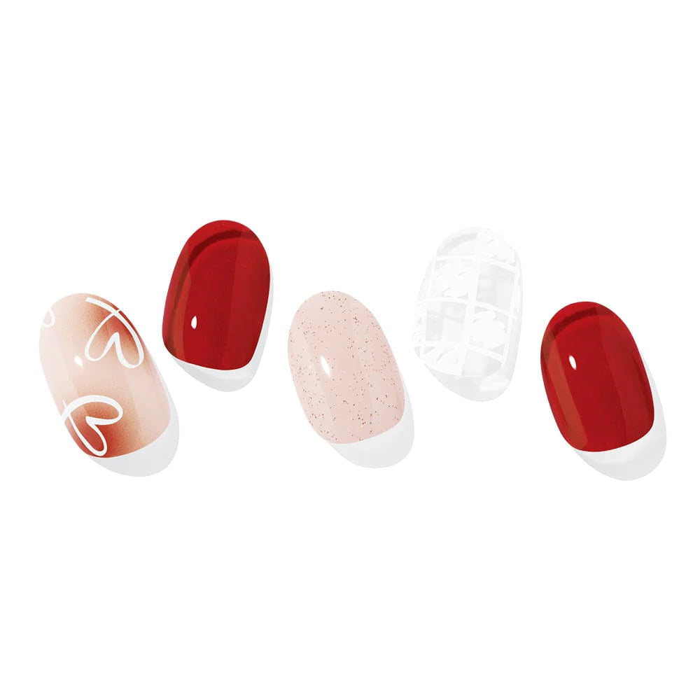 ohora Semi Cured Gel Nail Strips N Love-sign diy gel extension manicure design art asian authentic genuine original korean skincare montreal toronto calgary canada thekshop thekshop.ca natural organic vegan cruelty-free cosmetics kbeauty vancouver free shipping clean beauty routine skin makeup