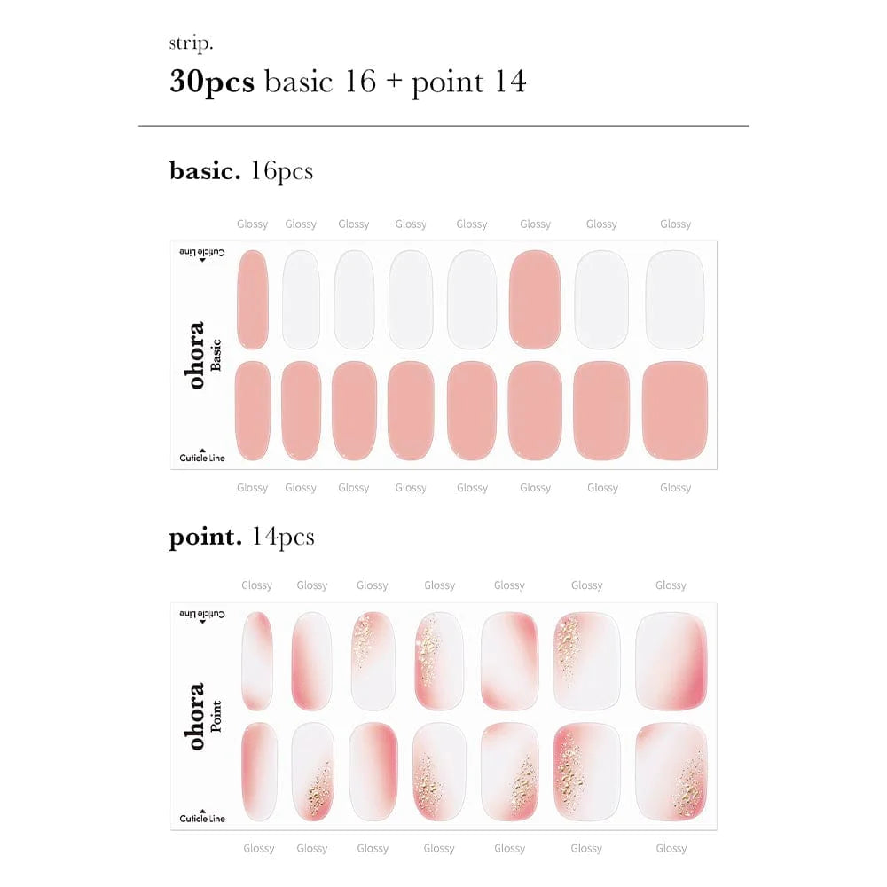 ohora Semi Cured Gel Nail Strips N Peach Melba diy gel extension manicure design art asian authentic genuine original korean skincare montreal toronto calgary canada thekshop thekshop.ca natural organic vegan cruelty-free cosmetics kbeauty vancouver free shipping clean beauty routine skin makeup