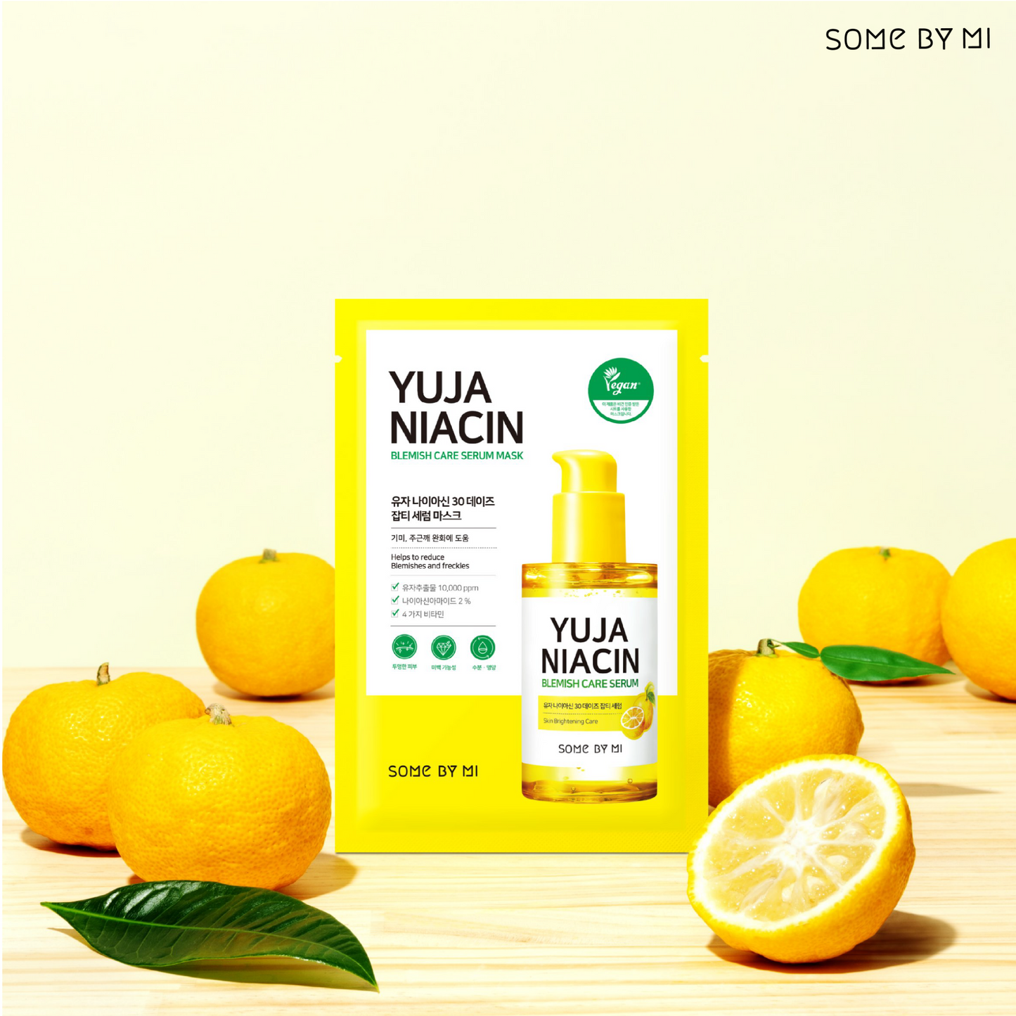 SOME BY MI - Yuja Niacin Blemish Care Serum Mask asian authentic genuine original korean skincare montreal toronto canada thekshop thekshop.ca natural organic vegan cruelty-free cosmetics kbeauty vancouver free shipping