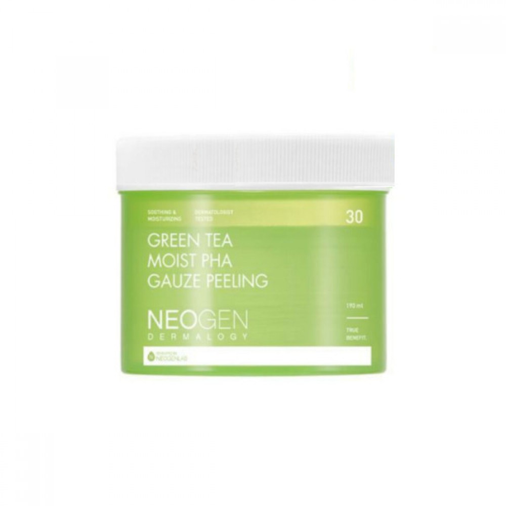 neogen green tea moist pha gauze peeling asian authentic genuine original korean skincare montreal toronto calgary canada thekshop thekshop.ca natural organic vegan cruelty-free cosmetics kbeauty vancouver free shipping