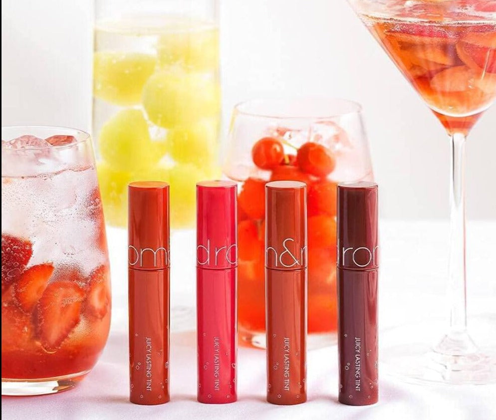 rom&nd Juicy Lasting Tint Sparking Juicy Series asian authentic genuine original korean skincare montreal toronto canada thekshop thekshop.ca natural organic vegan cruelty-free cosmetics kbeauty vancouver free shipping makeup lip tint romand