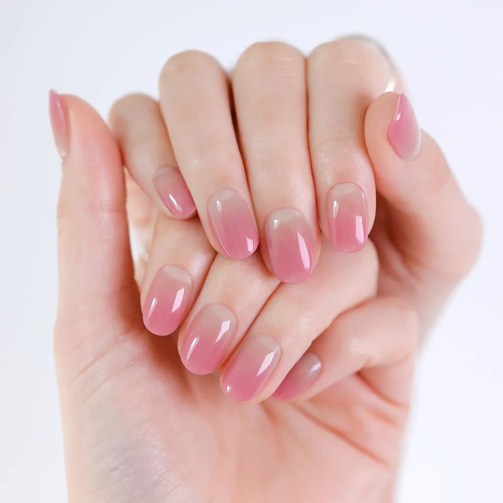 ohora Semi Cured Gel Nail Strips N Nudie Rosy diy gel extension manicure design art asian authentic genuine original korean skincare montreal toronto calgary canada thekshop thekshop.ca natural organic vegan cruelty-free cosmetics kbeauty vancouver free shipping clean beauty routine skin makeup