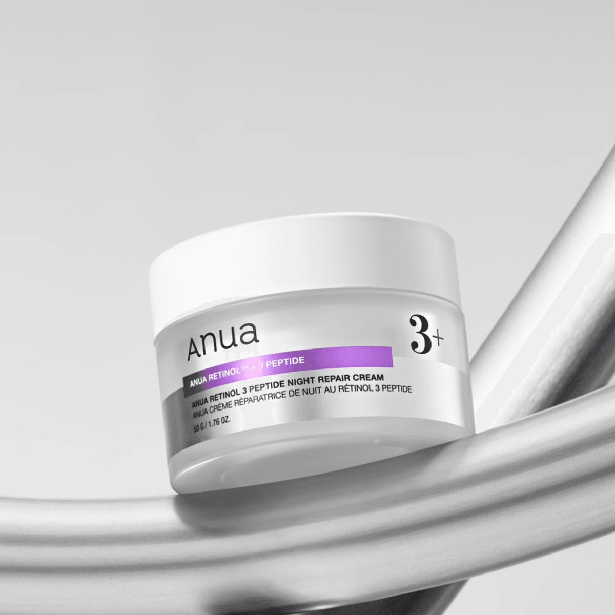 ANUA Retinol 3 Peptide Night Repair Cream 50g – Korean rich moisturizing  night cream with retinol peptides ectoin and ceramide