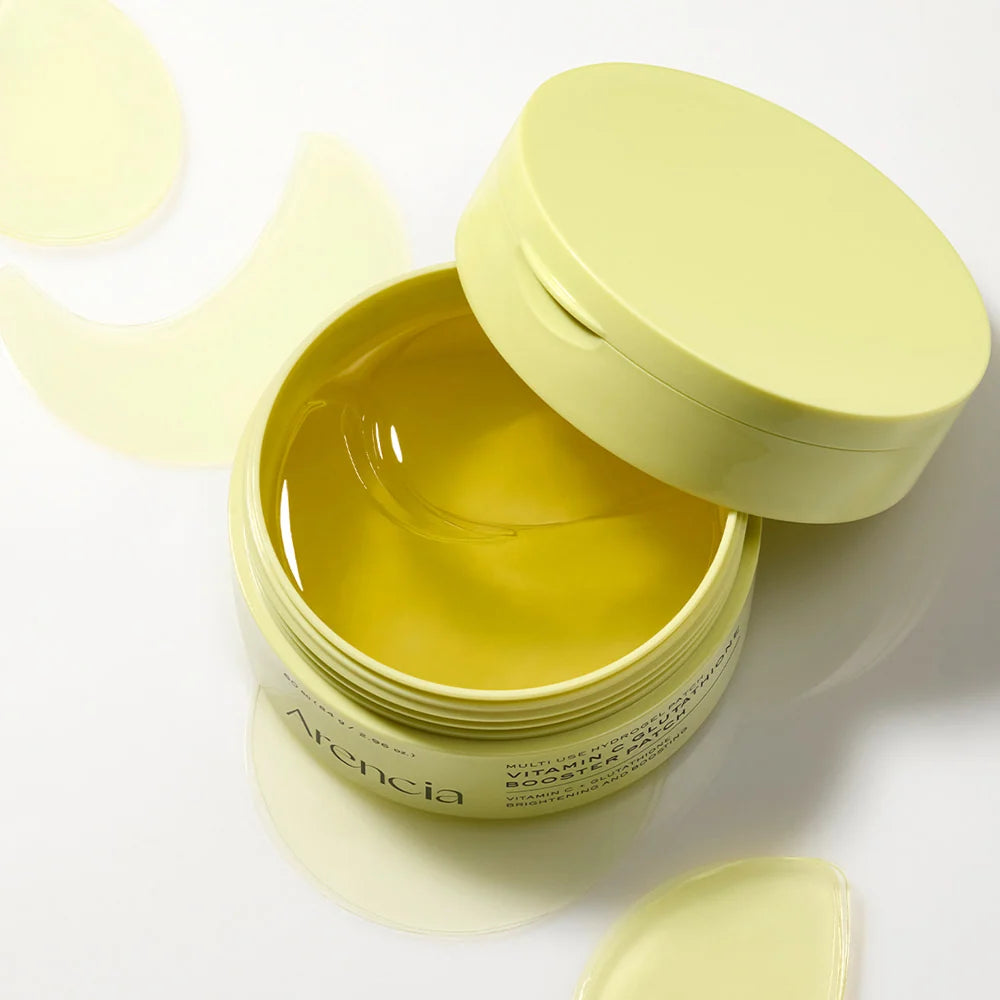 ARENCIA Vitamin C Glutathione Booster Patch – Korean brightening hydrogel patches for dark spots, dull and uneven-looking, for radiant-looking skin