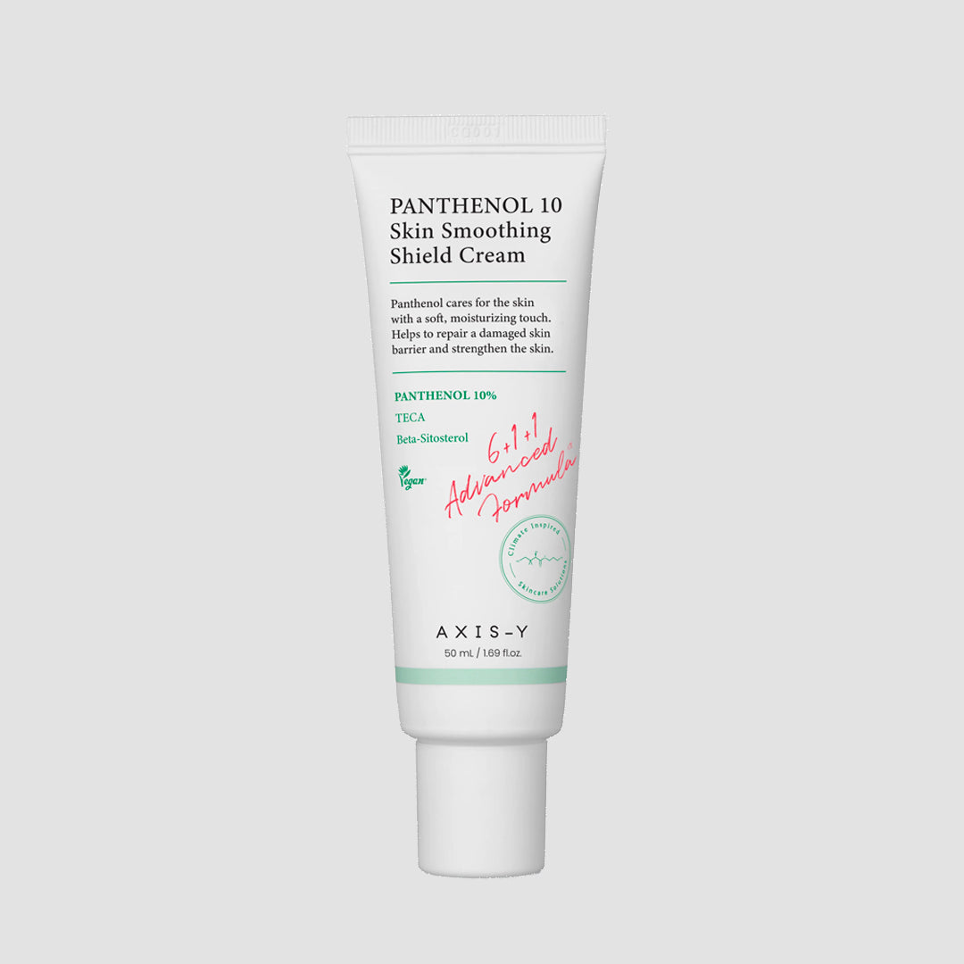 AXIS-Y Panthenol 10 Skin Smoothing Shield Cream asian authentic genuine original korean skincare montreal toronto calgary canada thekshop thekshop.ca natural organic vegan cruelty-free cosmetics kbeauty vancouver free shipping clean beauty routine skin makeup 