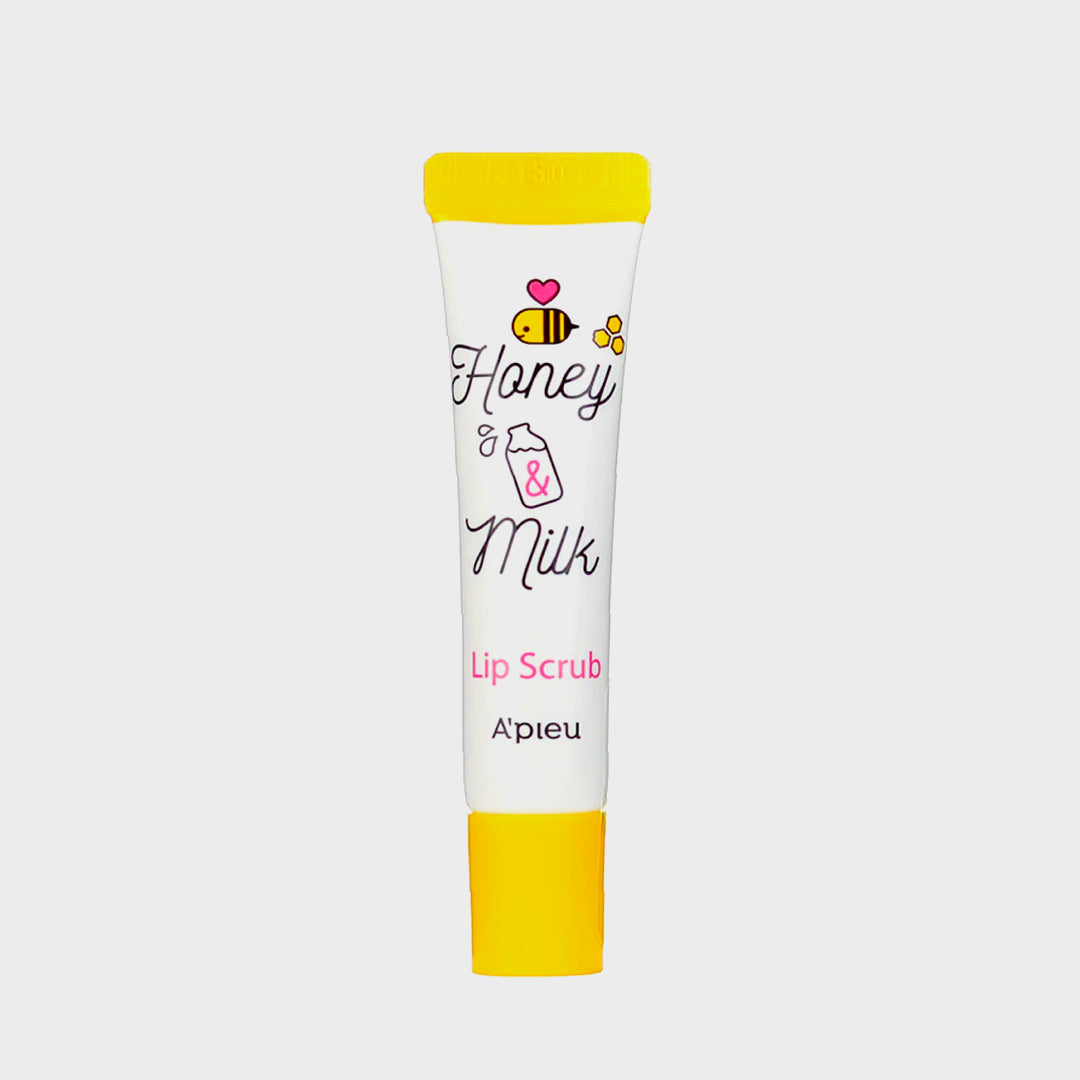 A'PIEU Honey & Milk Lip Scrub asian authentic genuine original korean skincare montreal toronto calgary canada thekshop thekshop.ca natural organic vegan cruelty-free cosmetics kbeauty vancouver free shipping clean beauty routine skin makeup