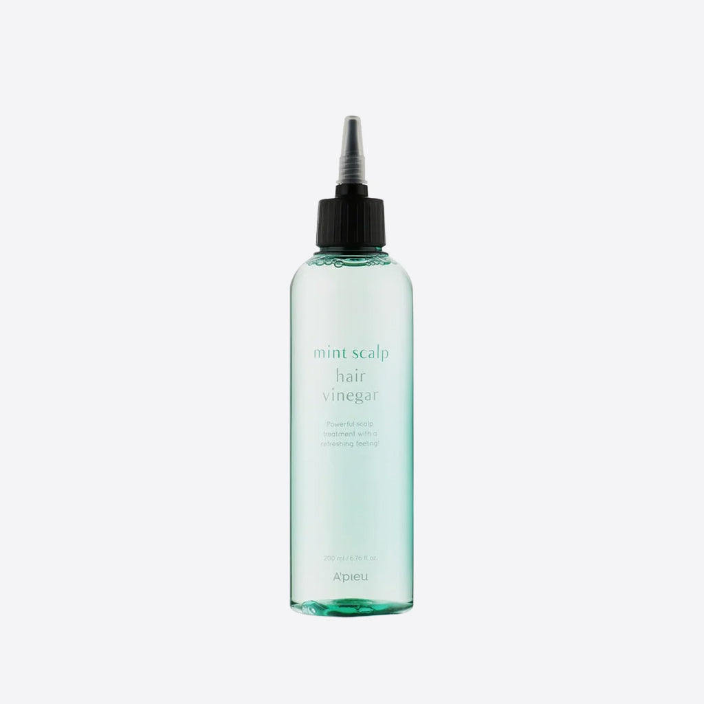 A'PIEU Mint Scalp & Hair Vinegar 200ml – Korean refreshing scalp rinse with vinegar, mint and menthol for oily scalp and fresh lightweight hair