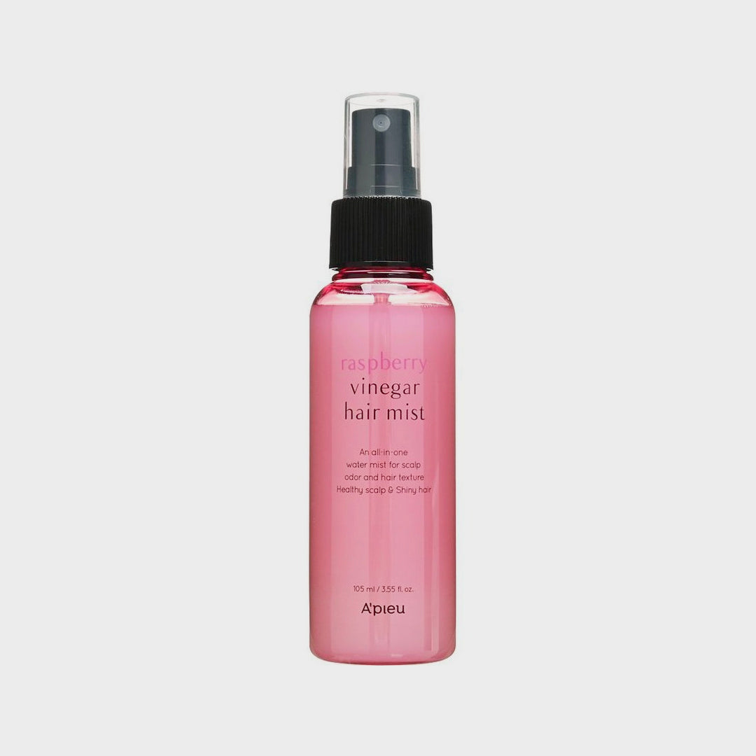 A'PIEU Raspberry Vinegar Hair Mist 105ml – Korean hair mist for smooth shiny hair with raspberry extract and vinegar for soft fresh and glossy-looking hair