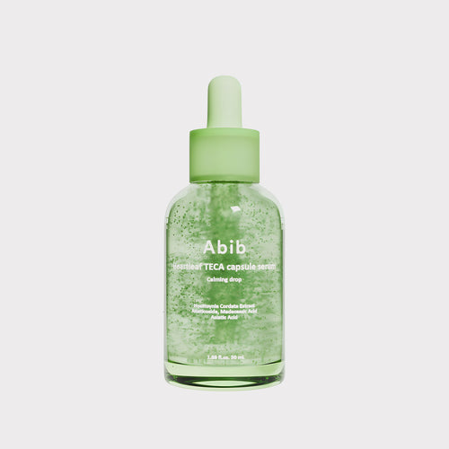 Abib Heartleaf TECA Capsule Serum Calming Drop is a Korean targeted soothing treatment designed to calm irritation, manage excess oil, and repair skin barrier.