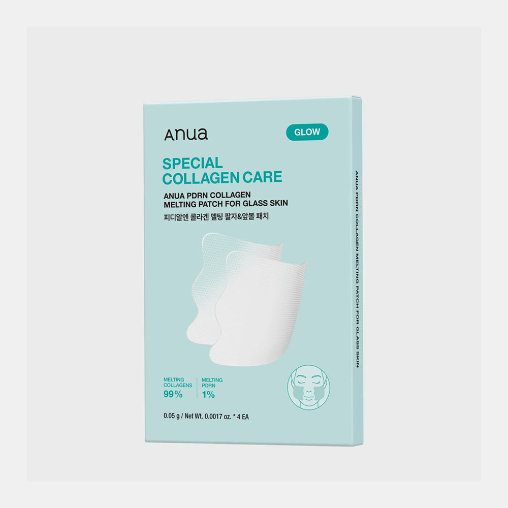 Anua PDRN Collagen Melting Patch for Glass Skin 4ea Korean Self-dissolving disappearing fast absorbing mesh 
