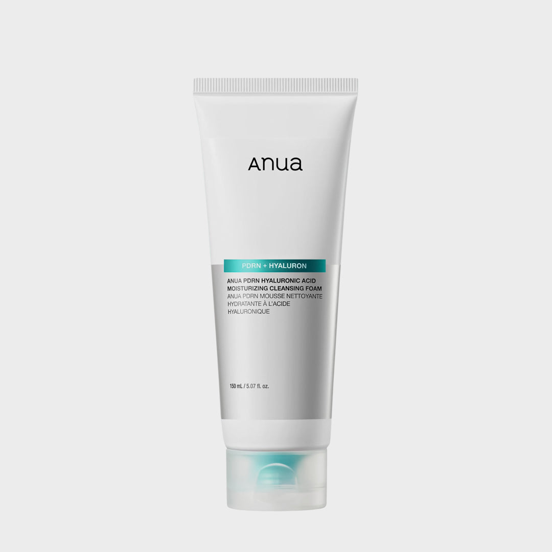 ANUA PDRN Hyaluronic Acid Moisturizing Cleansing Foam 150ml
Korean gentle low-pH cleanser cleansing foam with PDRN and hyaluronic acid for sensitive skin