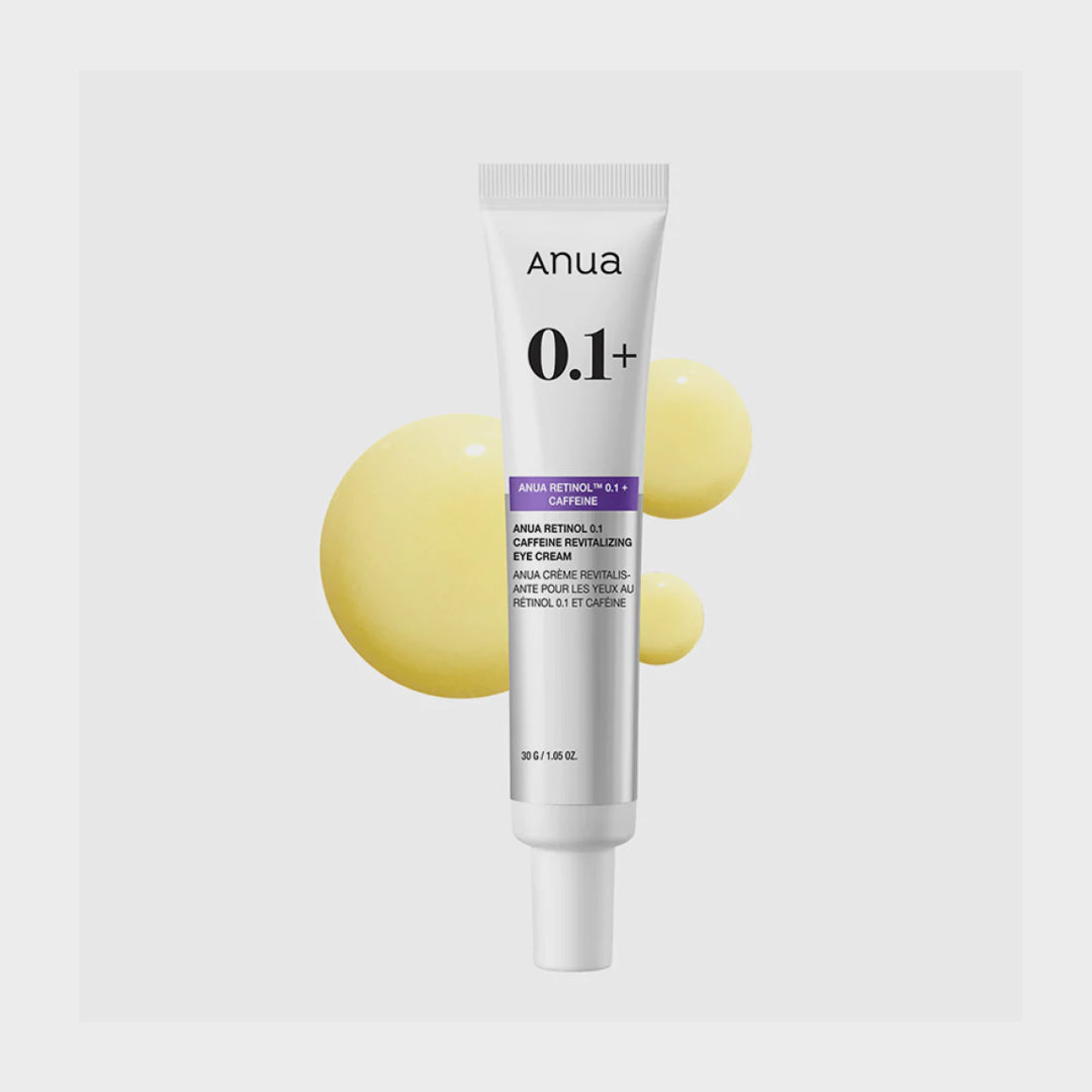 ANUA Retinol 0.1 Caffeine Revitalizing Eye Cream 30ml Korean eye cream for dark circles and fine lines