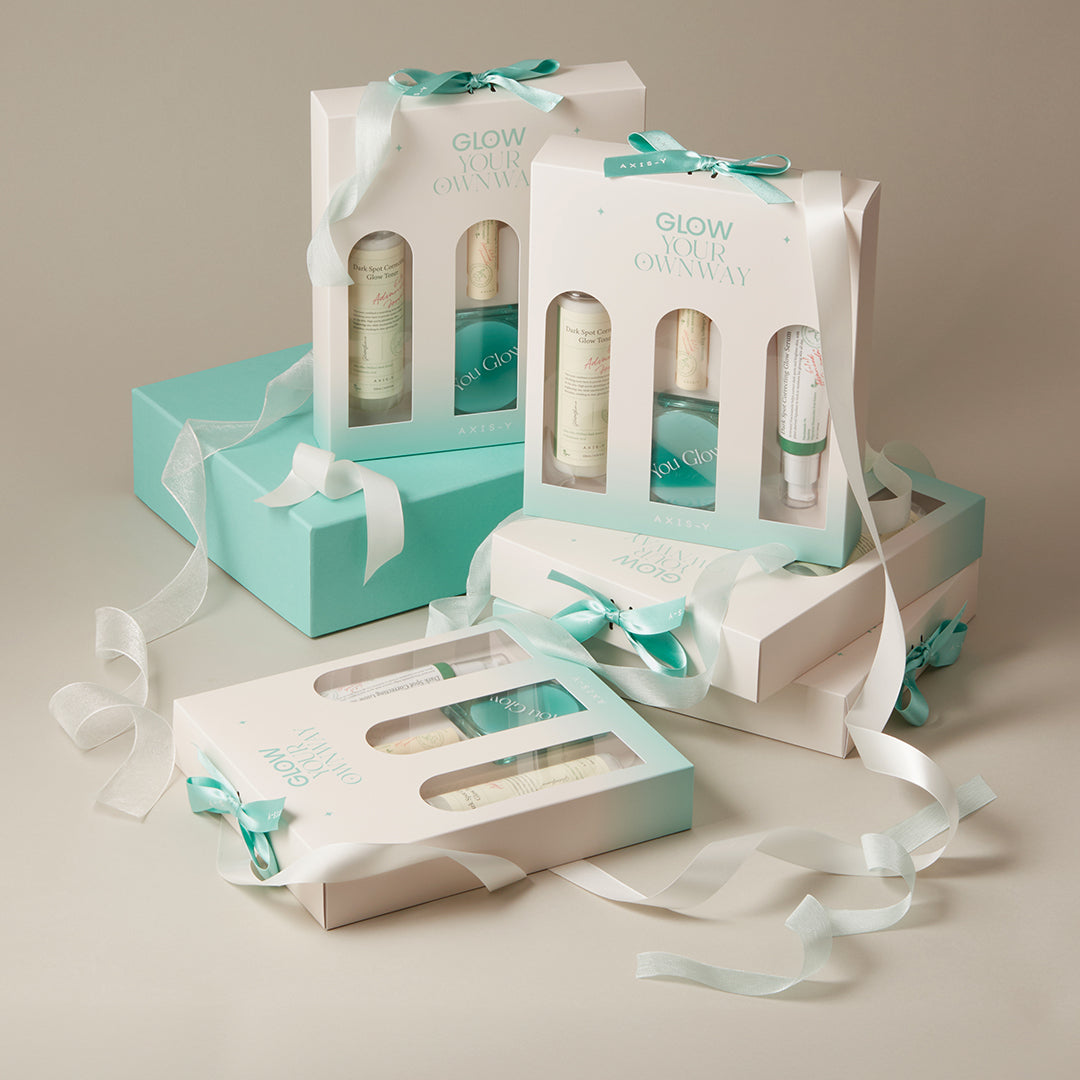 Axis-Y Glow Your Own Way Limited Edition Set asian authentic genuine original korean skincare montreal toronto calgary canada thekshop thekshop.ca natural organic vegan cruelty-free cosmetics kbeauty vancouver free shipping clean beauty routine skin makeup kpop stayz stan fandom photocard stray kids treasure ateez atiny dix30 brossard ddo holiday shopping gift idea