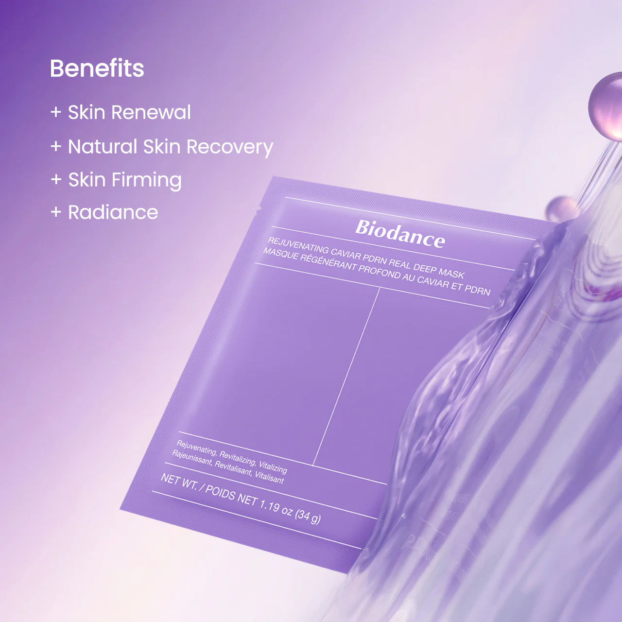 BIODANCE Rejuvenating Caviar PDRN Real Deep Mask skin firming radiant overnight 