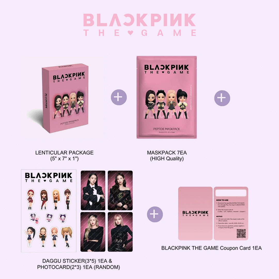Promotional image of BLACKPINK merchandise including a lenticular package, maskpack, daggu stickers, and photocard. asian authentic genuine original korean skincare montreal toronto calgary canada thekshop thekshop.ca natural organic vegan cruelty-free cosmetics kbeauty vancouver free shipping clean beauty routine skin makeup kpop stayz stan fandom photocard stray kids treasure ateez atiny dix30 brossard ddo royal mount st-bruno new store
