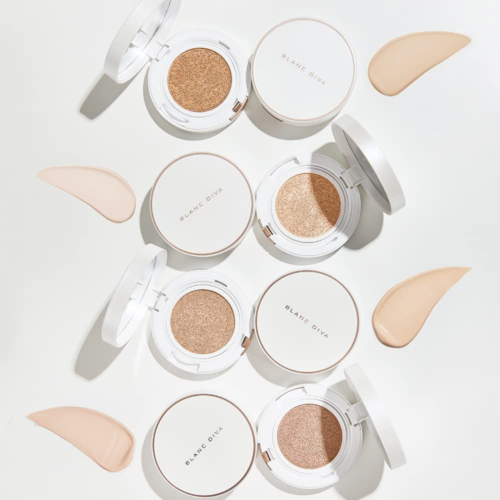 Blanc Diva Gleam Coverage Cushion asian authentic genuine original korean skincare montreal toronto calgary canada thekshop thekshop.ca natural organic vegan cruelty-free cosmetics kbeauty vancouver free shipping clean beauty routine skin makeup kpop stayz stan fandom photocard stray kids treasure ateez atiny  