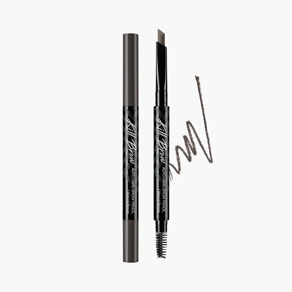 Eyebrow pencil with cap on a white background CLIO Kill Brow Auto Hard Brow Pencil asian authentic genuine original korean skincare montreal toronto calgary canada thekshop thekshop.ca natural organic vegan cruelty-free cosmetics kbeauty vancouver free shipping clean beauty routine skin makeup kpop stayz stan fandom photocard stray kids treasure ateez atiny dix30 brossard ddo royal mount st-bruno new store