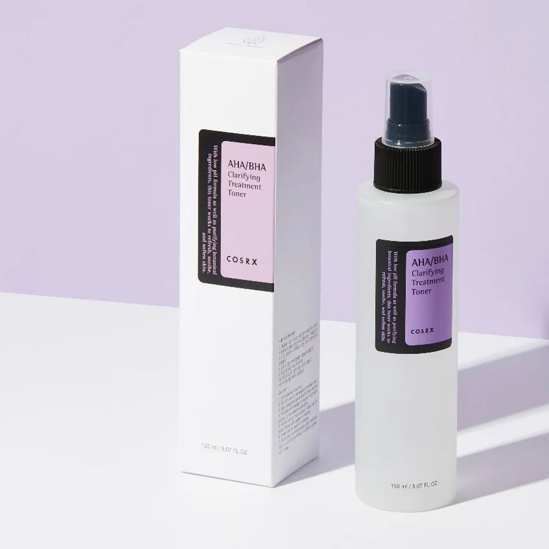COSRX AHA BHA Clarifying Treatment Toner 150ml Korean gentle daily exfoliating toner in spray bottle for oily and combination skin