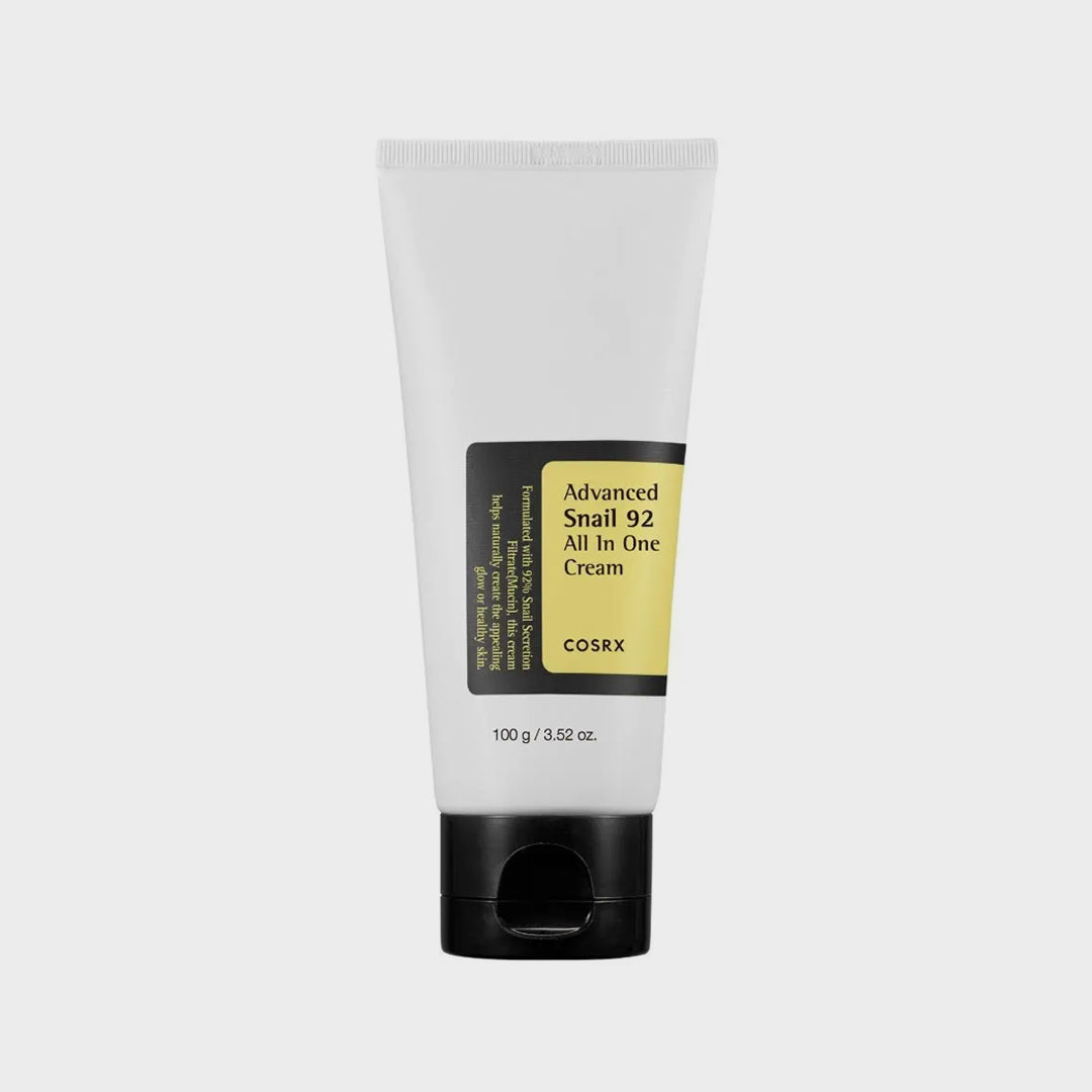 COSRX Advanced Snail 92 All in One Cream (Tube) Korean moisturizer for glass skin for dry, dehydrated, combination skin