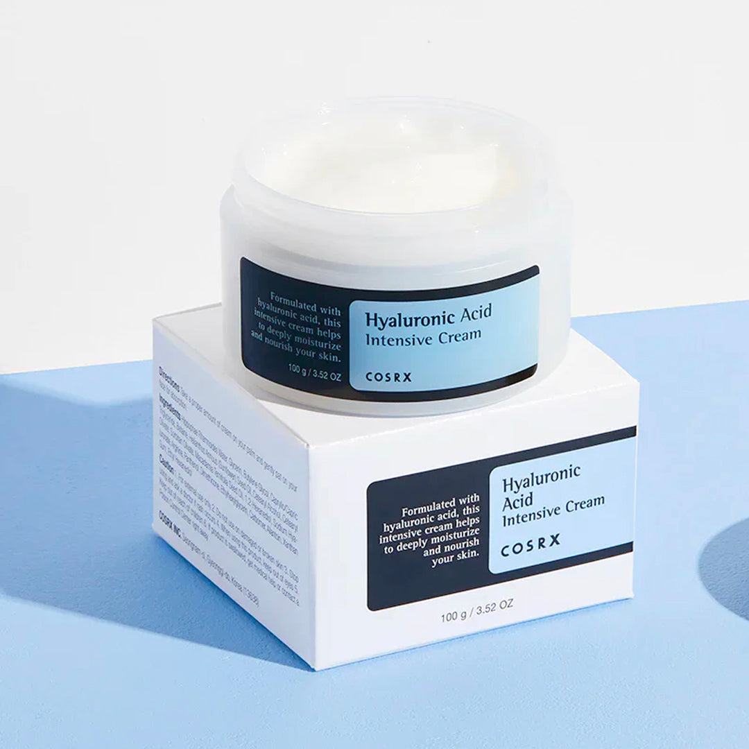 COSRX Hyaluronic Acid Intensive Cream 100g Korean rich hydrating moisturizer with sea buckthorn water and hyaluronic acid for dry and dehydrated skin 