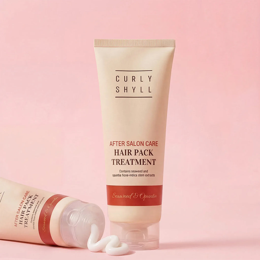  CURLYSHYLL After Salon Care Hair Pack Treatment 250mL – Korean rich conditioning hair mask treatment for dry damaged and chemically treated hair