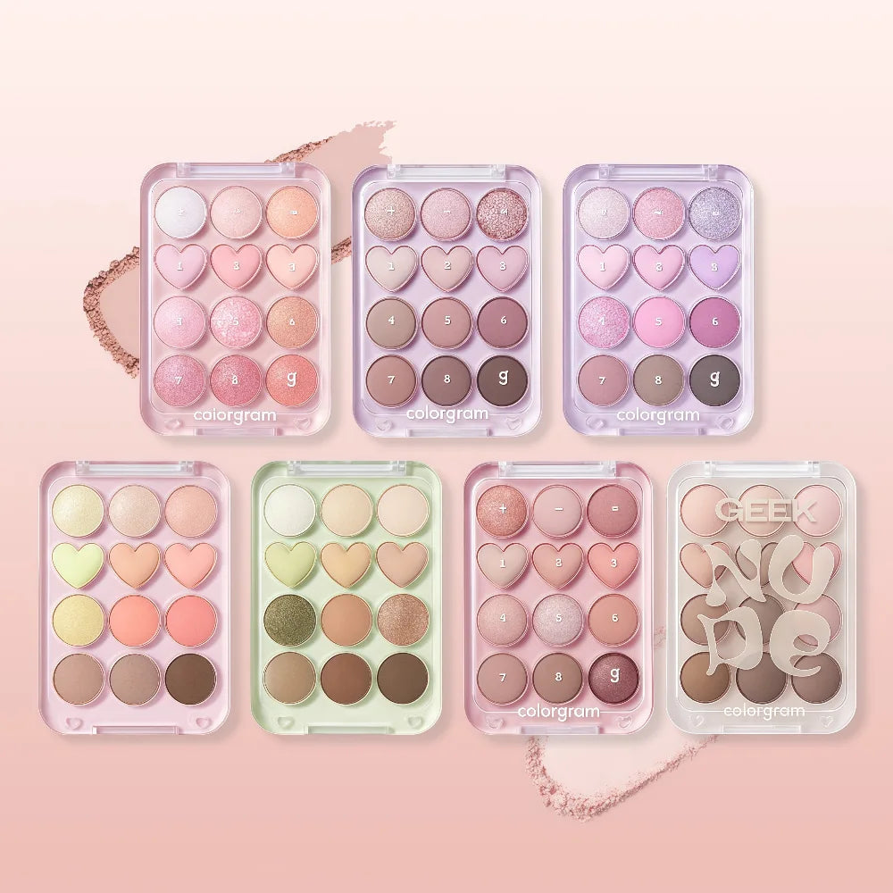 Colorgram Pin Point Eyeshadow Palette Viral Korean Eyeshadow Palette for Soft Daily Makeup Looks 