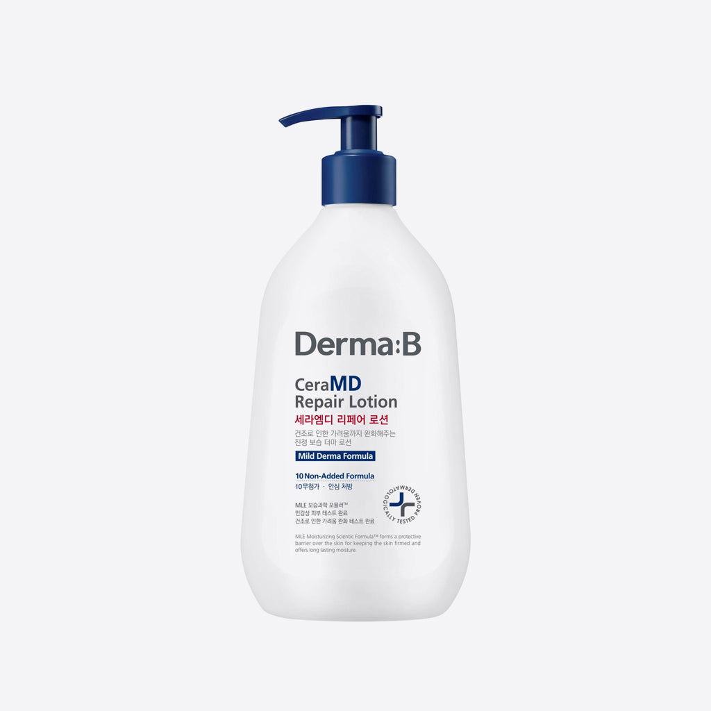 DERMA:B Ceramd Repair Lotion 400mL Korean body lotion fragrance-free for sensitive skin