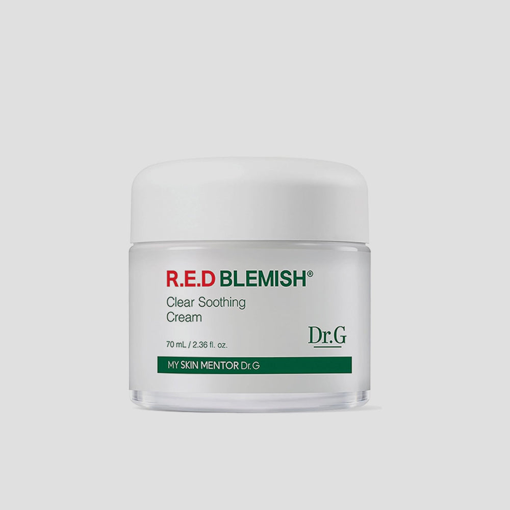 Dr.G R.E.D Blemish Clear Soothing Cream asian authentic genuine original korean skincare montreal toronto calgary canada thekshop thekshop.ca natural organic vegan cruelty-free cosmetics kbeauty vancouver free shipping clean beauty routine skin makeup kpop stayz stan fandom photocard stray kids treasure ateez atiny  