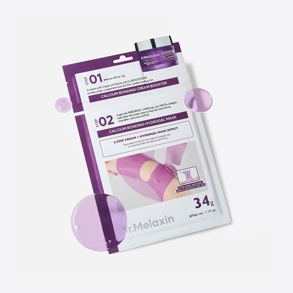 Dr.Melaxin Calcium Bonding Cream Hydrogel Mask – 2-step Korean firming hydrogel face mask