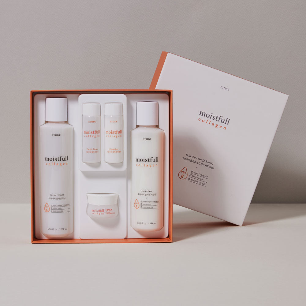 ETUDE HOUSE Moistfull Collagen Skin Care Set asian authentic genuine original korean skincare montreal toronto calgary canada thekshop thekshop.ca natural organic vegan cruelty-free cosmetics kbeauty vancouver free shipping clean beauty routine skin makeup