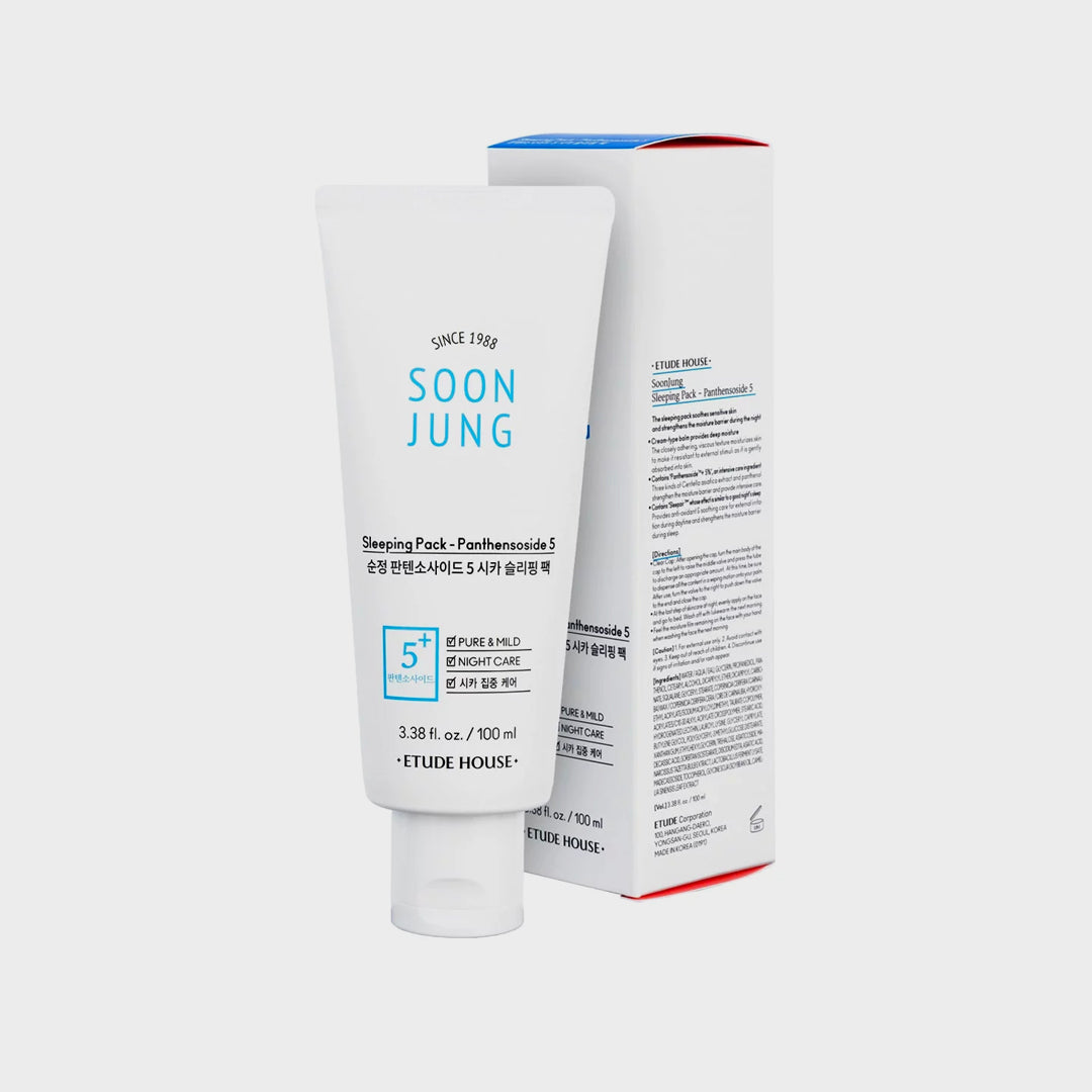 ETUDE HOUSE Soon Jung Sleeping Pack Panthensoside 5 asian authentic genuine original korean skincare montreal toronto calgary canada thekshop thekshop.ca natural organic vegan cruelty-free cosmetics kbeauty vancouver free shipping clean beauty routine skin makeup