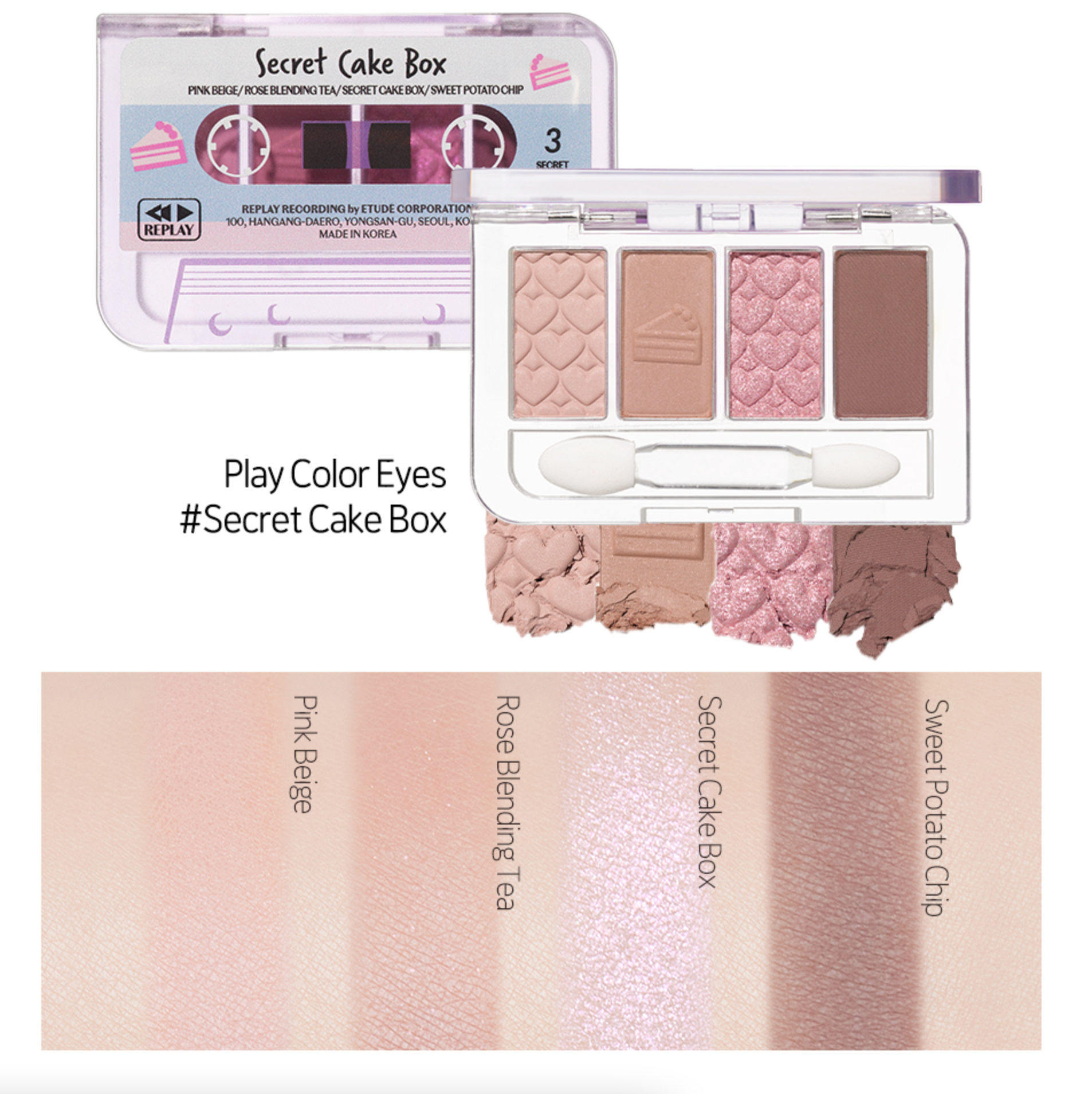Etude REPLAY Play Color Eyes asian authentic genuine original korean skincare montreal toronto calgary canada thekshop thekshop.ca natural organic vegan cruelty-free cosmetics kbeauty vancouver free shipping clean beauty routine skin makeup kpop stayz stan fandom photocard stray kids treasure ateez atiny dix30 brossard