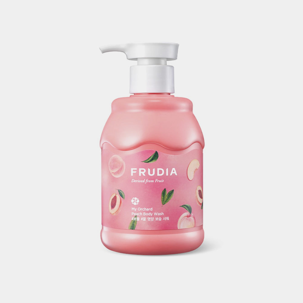 FRUDIA My Orchard Body Wash Peach asian authentic genuine original korean skincare montreal toronto calgary canada thekshop thekshop.ca natural organic vegan cruelty-free cosmetics kbeauty vancouver free shipping clean beauty routine skin makeup kpop stayz stan fandom photocard stray kids treasure ateez atiny dix30 brossard