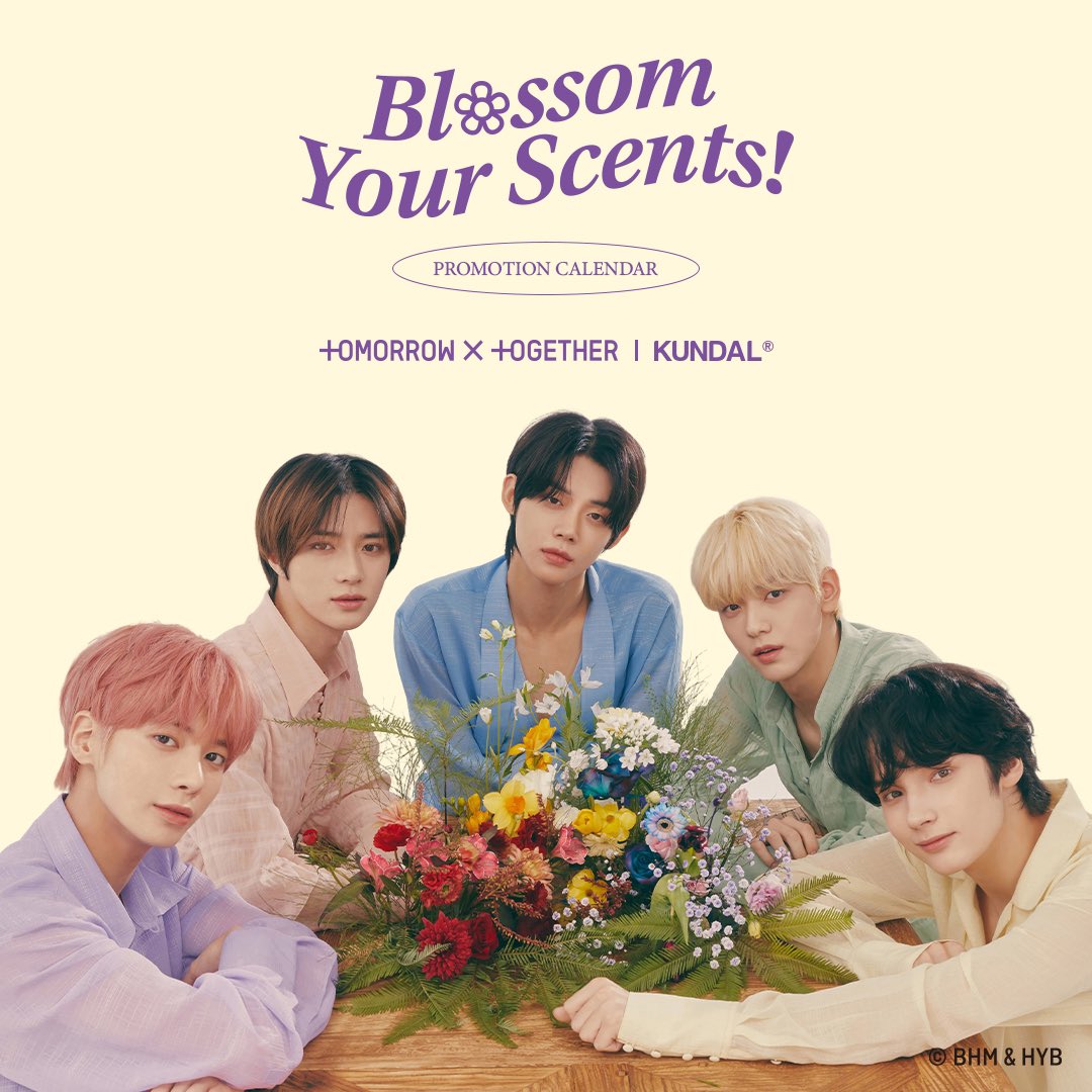 Kundal x TXT Blossom Your Scents Shampoo and Treatment Special Edition asian authentic genuine original korean skincare montreal toronto calgary canada thekshop thekshop.ca natural organic vegan cruelty-free cosmetics kbeauty vancouver free shipping clean beauty routine skin makeup kpop tomorrow x together - Baby Powder (Soobin)  - White Musk (Yeonjun) - Ylang Ylang (Beomgyu) - Cherry Blossom (Taehyun) - Pink Grapefruit (Hueningkai)