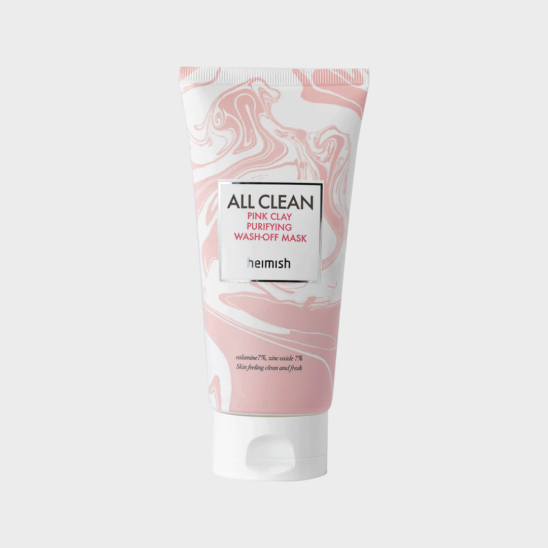 HEIMISH All Clean Pink Clay Purifying Wash-Off Mask asian authentic genuine original korean skincare montreal toronto calgary canada thekshop thekshop.ca natural organic vegan cruelty-free cosmetics kbeauty vancouver free shipping clean beauty routine skin makeup