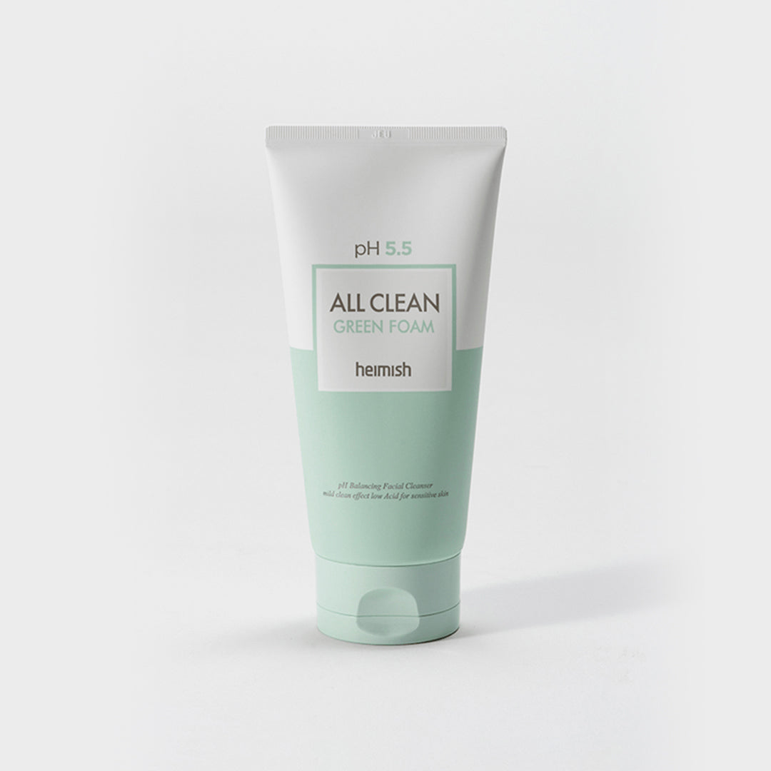 Heimish All Clean Green Foam asian authentic genuine original korean skincare montreal toronto calgary canada thekshop thekshop.ca natural organic vegan cruelty-free cosmetics kbeauty vancouver free shipping clean beauty routine skin makeup