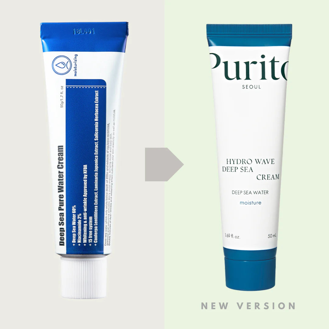 PURITO Seoul Hydro Wave Deep Sea Cream PURITO Deep Sea Pure Water Cream asian authentic genuine original korean skincare montreal toronto calgary canada thekshop thekshop.ca natural organic vegan cruelty-free cosmetics kbeauty vancouver free shipping clean beauty routine skin makeup kpop stayz stan fandom photocard stray kids treasure ateez atiny dix30 brossard
